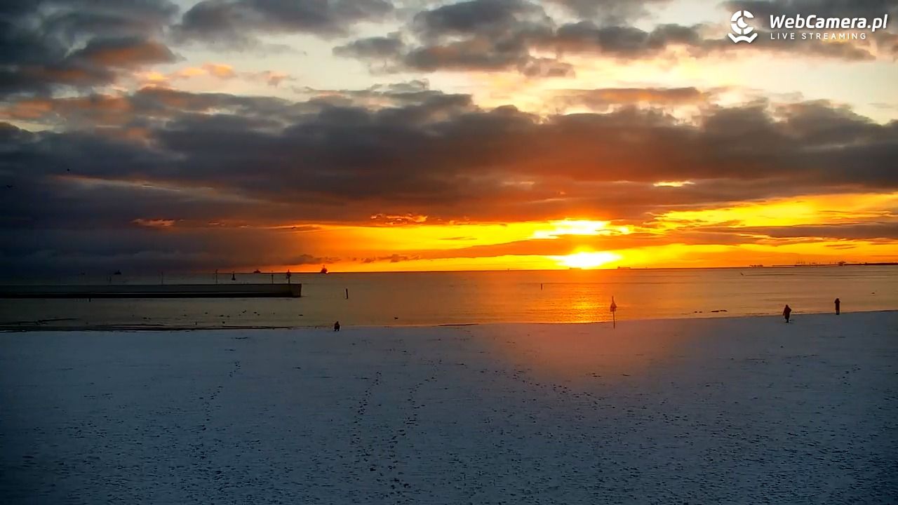 GDYNIA - widok na plażę i marinę - 21 listopad 2024, 07:40