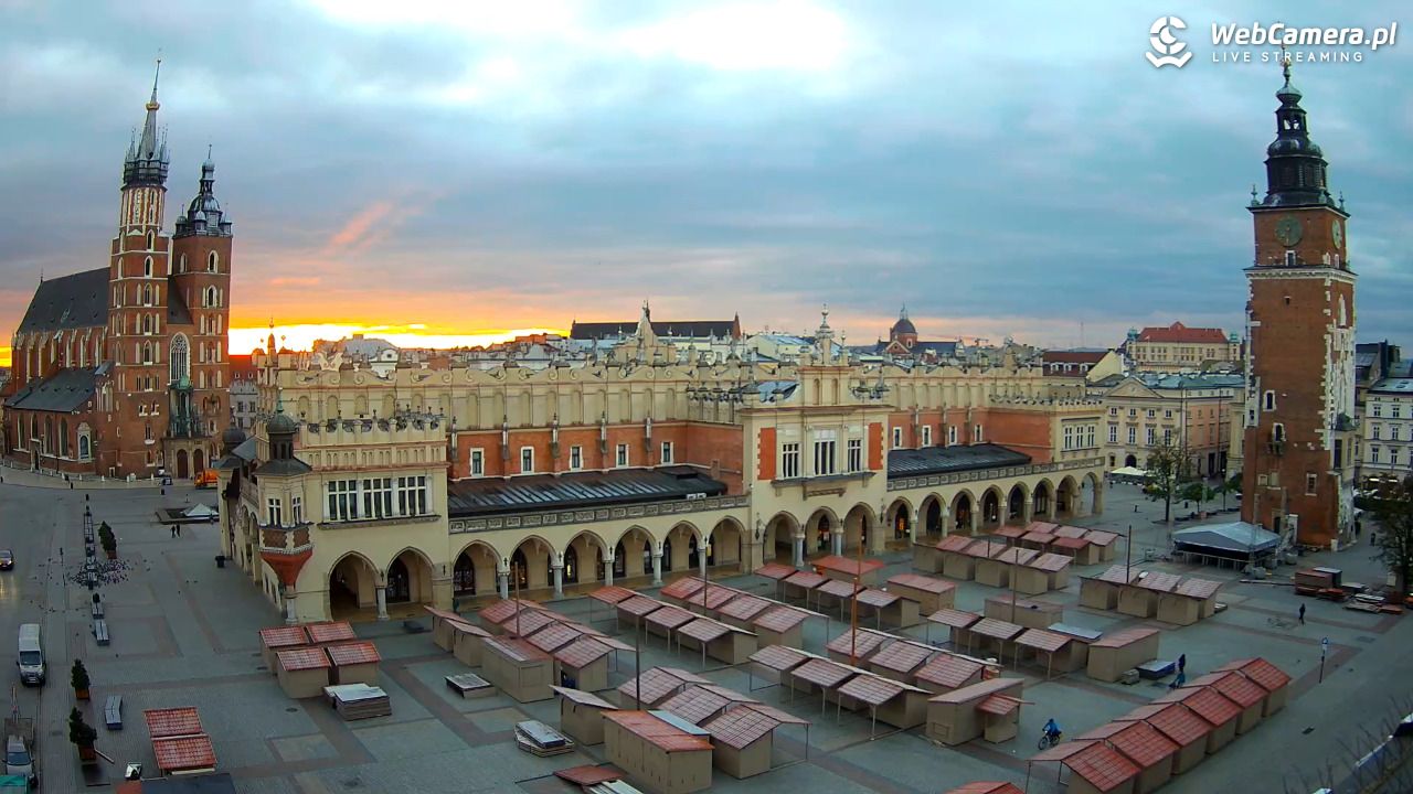 Kraków - widok na Rynek Główny - 21 listopad 2024, 07:32