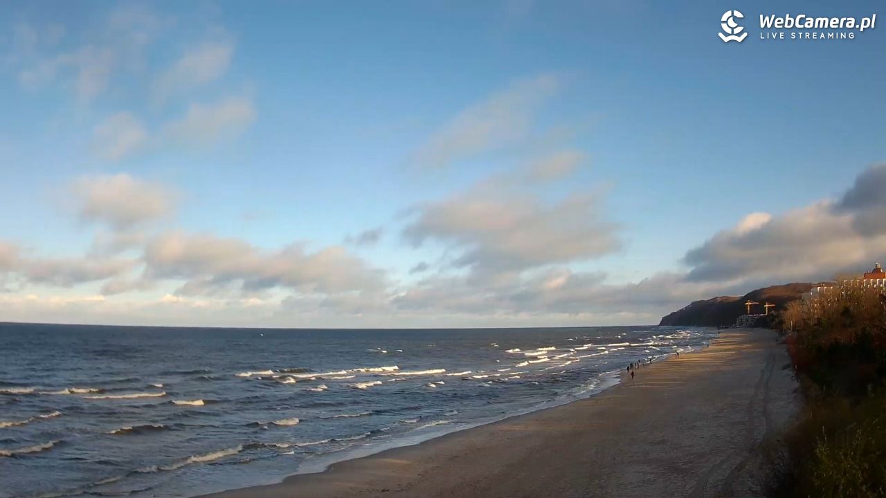 Międzyzdroje - widok na wschodnią stronę plaży - 23 listopad 2024, 09:39