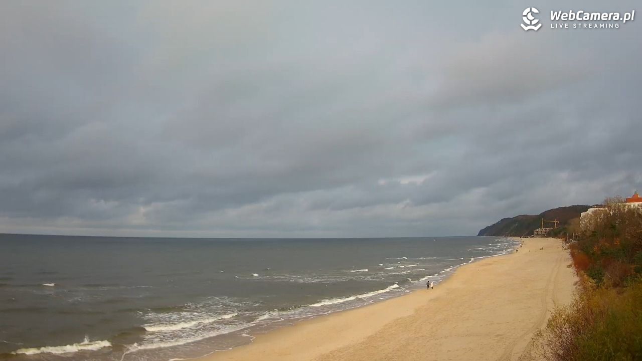 Międzyzdroje - widok na wschodnią stronę plaży - 21 listopad 2024, 14:30