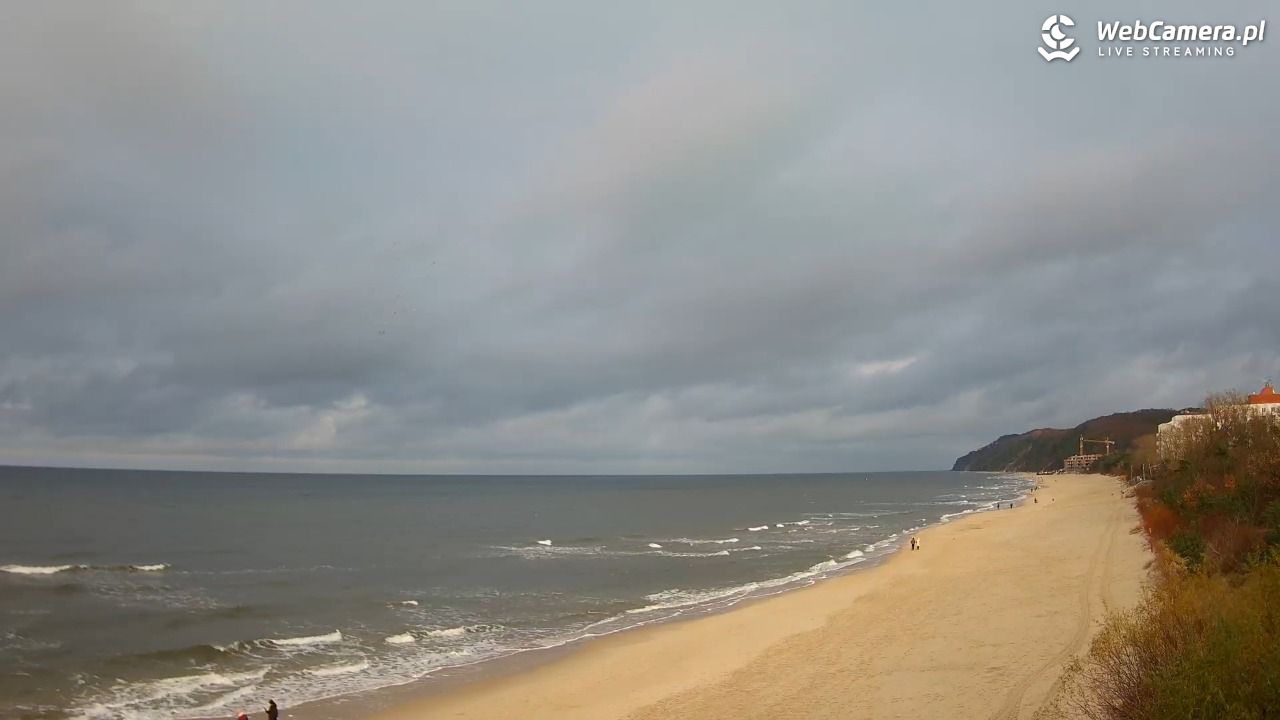 Międzyzdroje - widok na wschodnią stronę plaży - 21 listopad 2024, 14:31