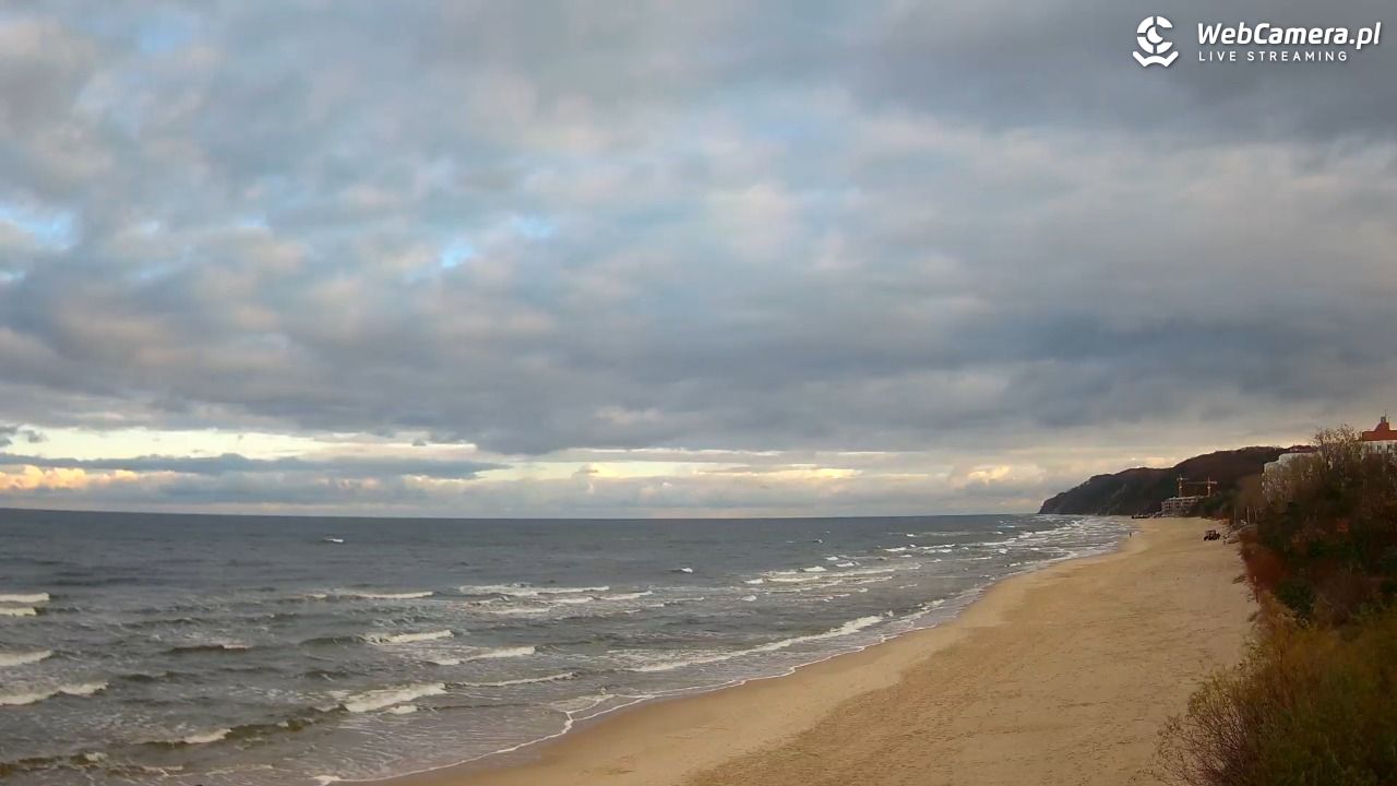 Międzyzdroje - widok na wschodnią stronę plaży - 21 listopad 2024, 08:42