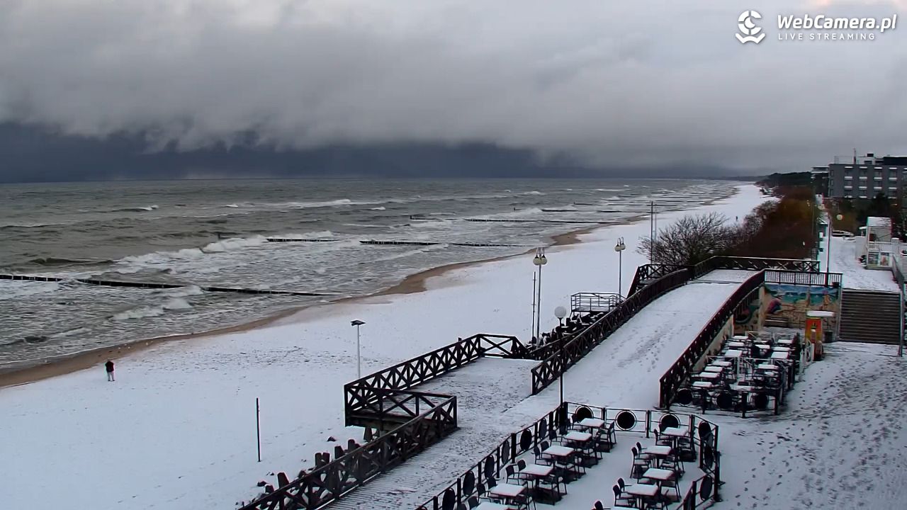 MIELNO - widok na plażę - 21 listopad 2024, 07:30