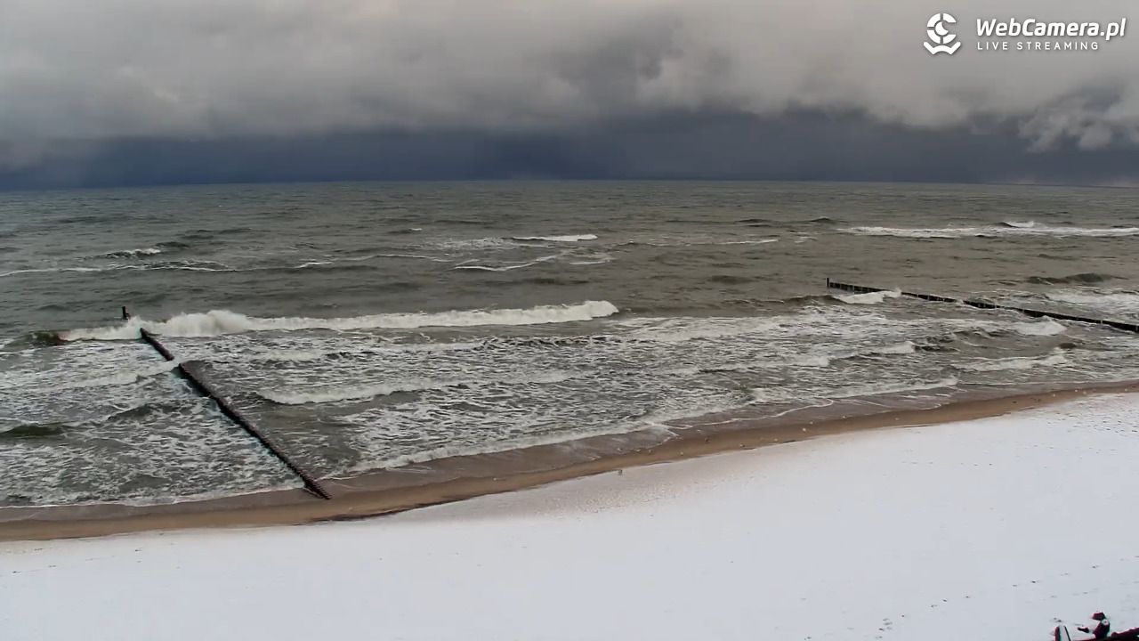 MIELNO - widok na plażę - 21 listopad 2024, 07:30