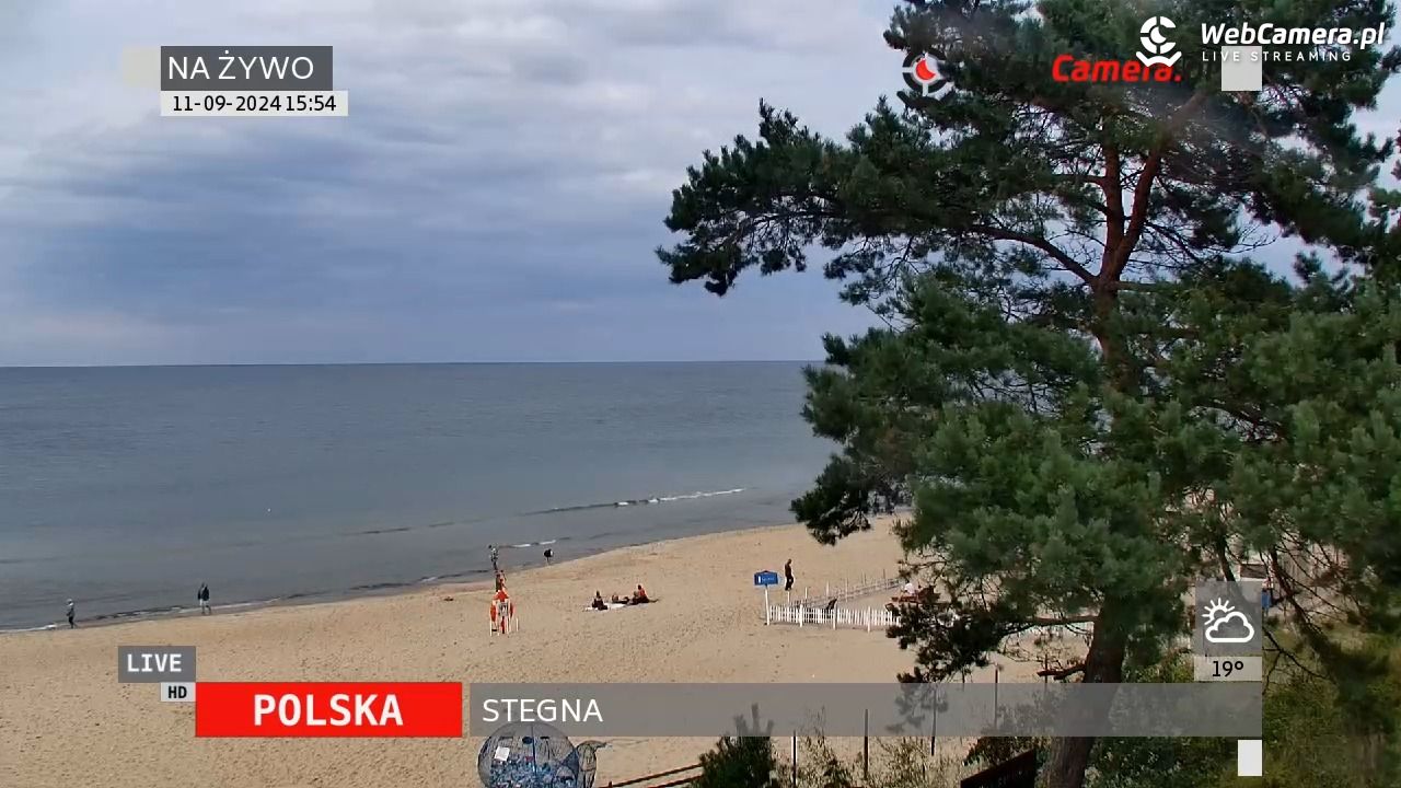 STEGNA  - widok na plażę - 19 listopad 2024, 12:50