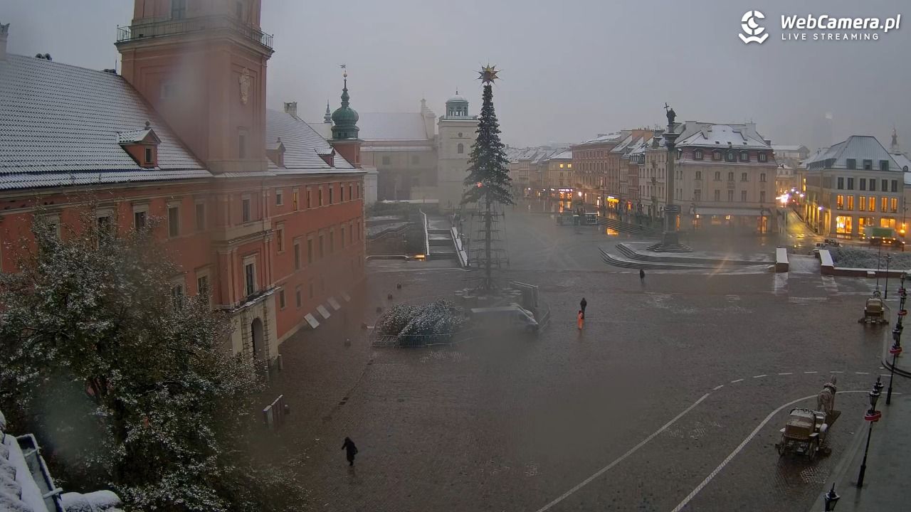 Warszawa - Plac Zamkowy 4K - 21 listopad 2024, 06:56