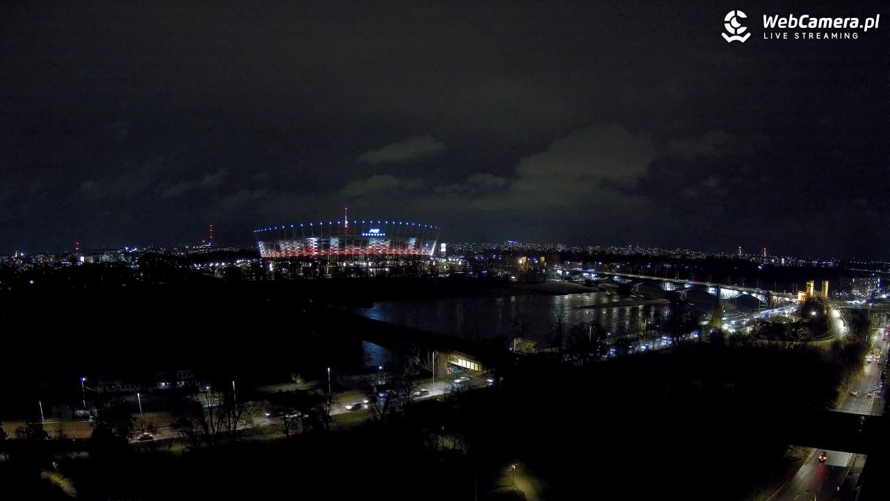 Warszawa - widok na Stadion Narodowy - 20 listopad 2024, 20:34