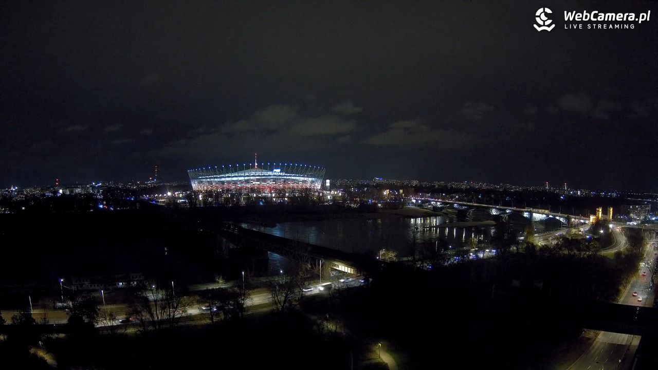 Warszawa - widok na Stadion Narodowy - 18 listopad 2024, 20:20