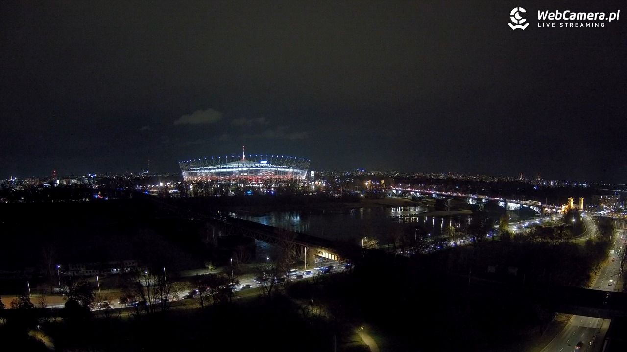 Warszawa - widok na Stadion Narodowy - 18 listopad 2024, 19:48