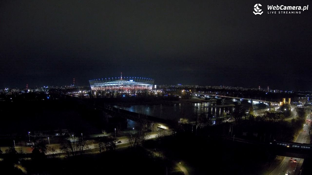 Warszawa - widok na Stadion Narodowy - 18 listopad 2024, 21:48