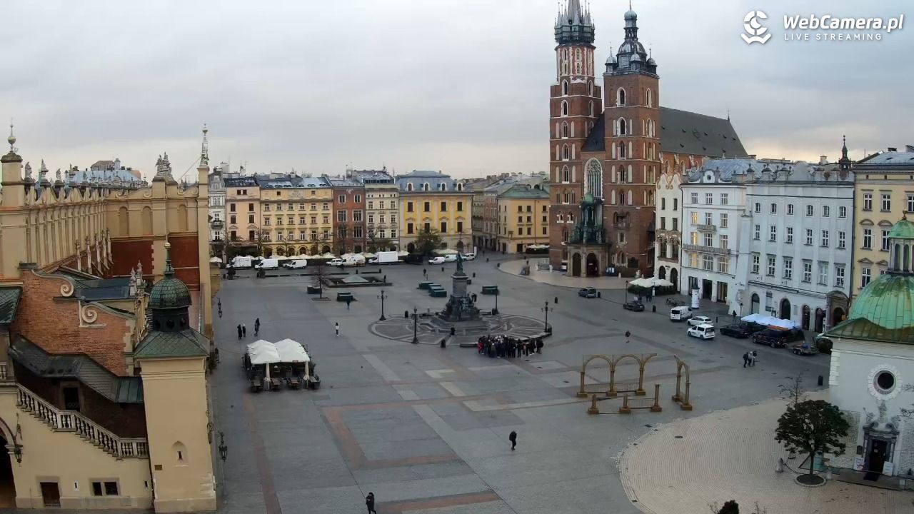 Kraków - widok na Rynek z hotelu - 21 listopad 2024, 08:38