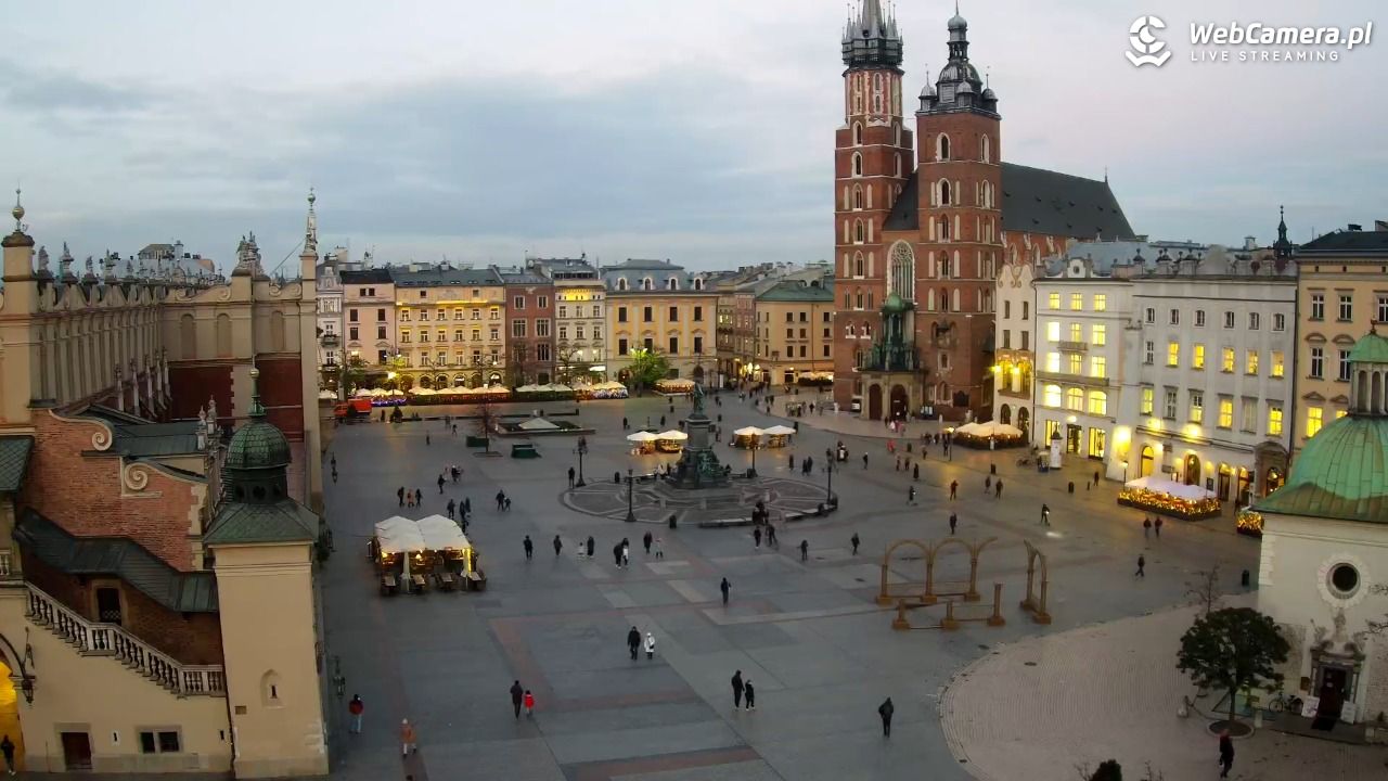 Kraków - widok na Rynek z hotelu - 20 listopad 2024, 16:05